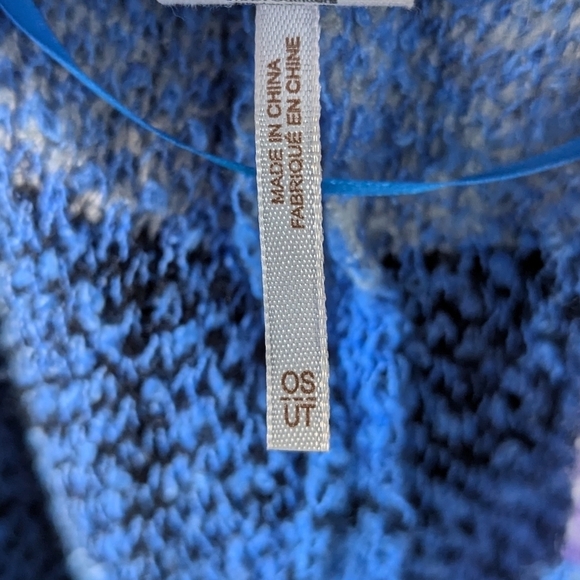 Free People Mercer Hooded Kimono Duster Long Line Cardigan Sweater Blue Purple - Picture 7 of 9